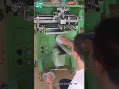 เครื่องพิมพ์หน้าจอโค้ง การพิมพ์โลโก้สําหรับถ้วยทิ้ง